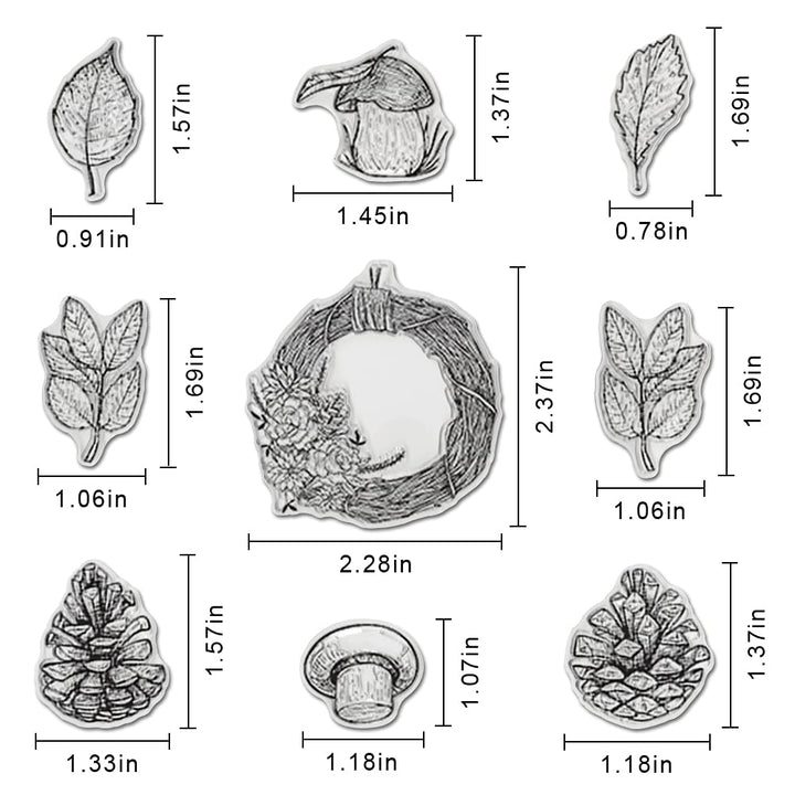 Clear Stamp Apple Tree Silicone Stamp, Autumn Harvest Apple Farm Sentiment Rubber Stamp for Card Making Crafting Decoration and DIY Scrapbooking