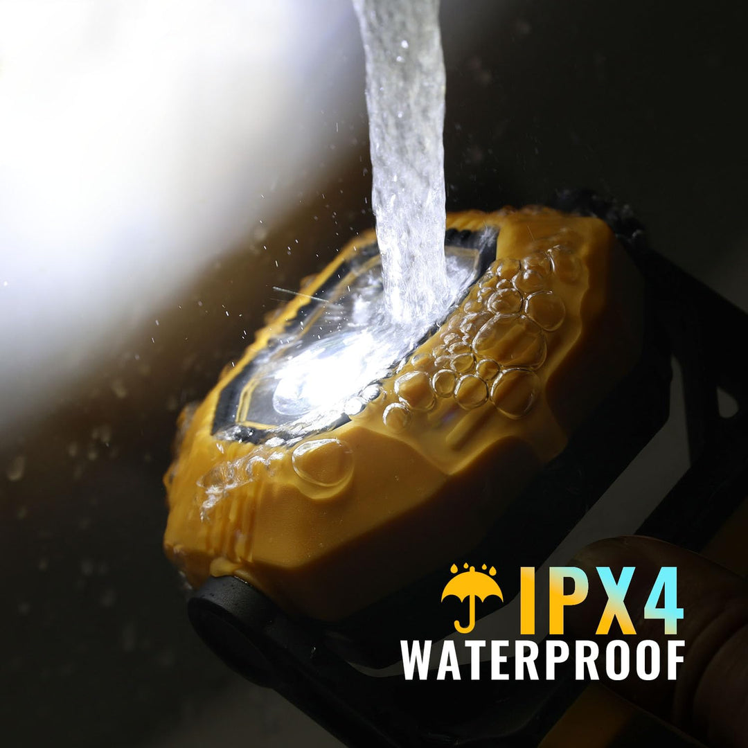 LED Rechargeable Work Light, 1500LM Portable COB Magnetic Lights with 3 Modes &amp; 360° Rotatable, IPX4 Waterproof Worklight for Car Repairing, Job Site Lighting, Emergency (1 PC)