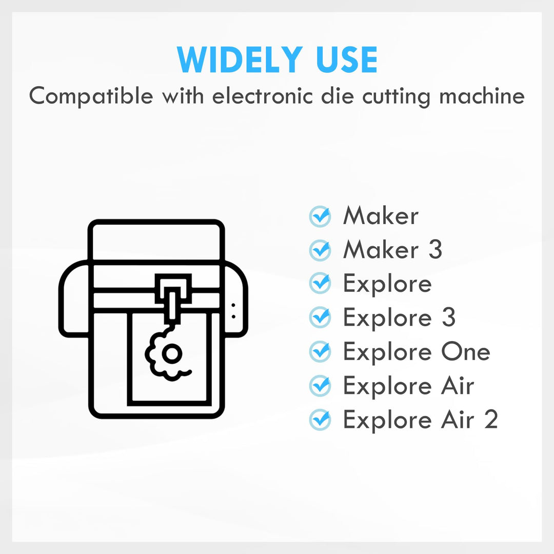 Deep Cut Blade and Holder Compatible with Explore 3/Air 2/Air/One/Maker 3/Maker Cutting Machine Replacement Blades for Glitter Vinyl, Cardstock, Adhesive Foil, Vellum