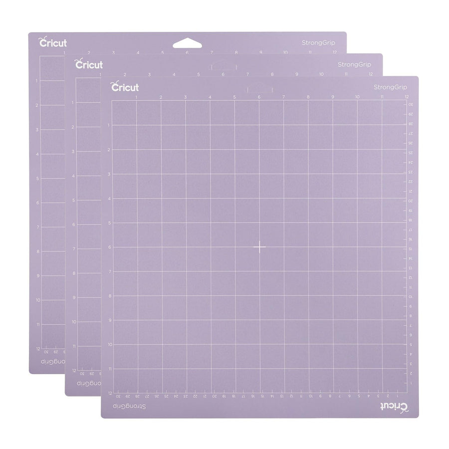 StrongGrip Cutting Mat 12in x 12in, Craft Mat for Maker & Explore, Use with Heavyweight Materials - Specialty Cardstock, Matboard & More, Reusable, Clear Protective Film (3 Count)