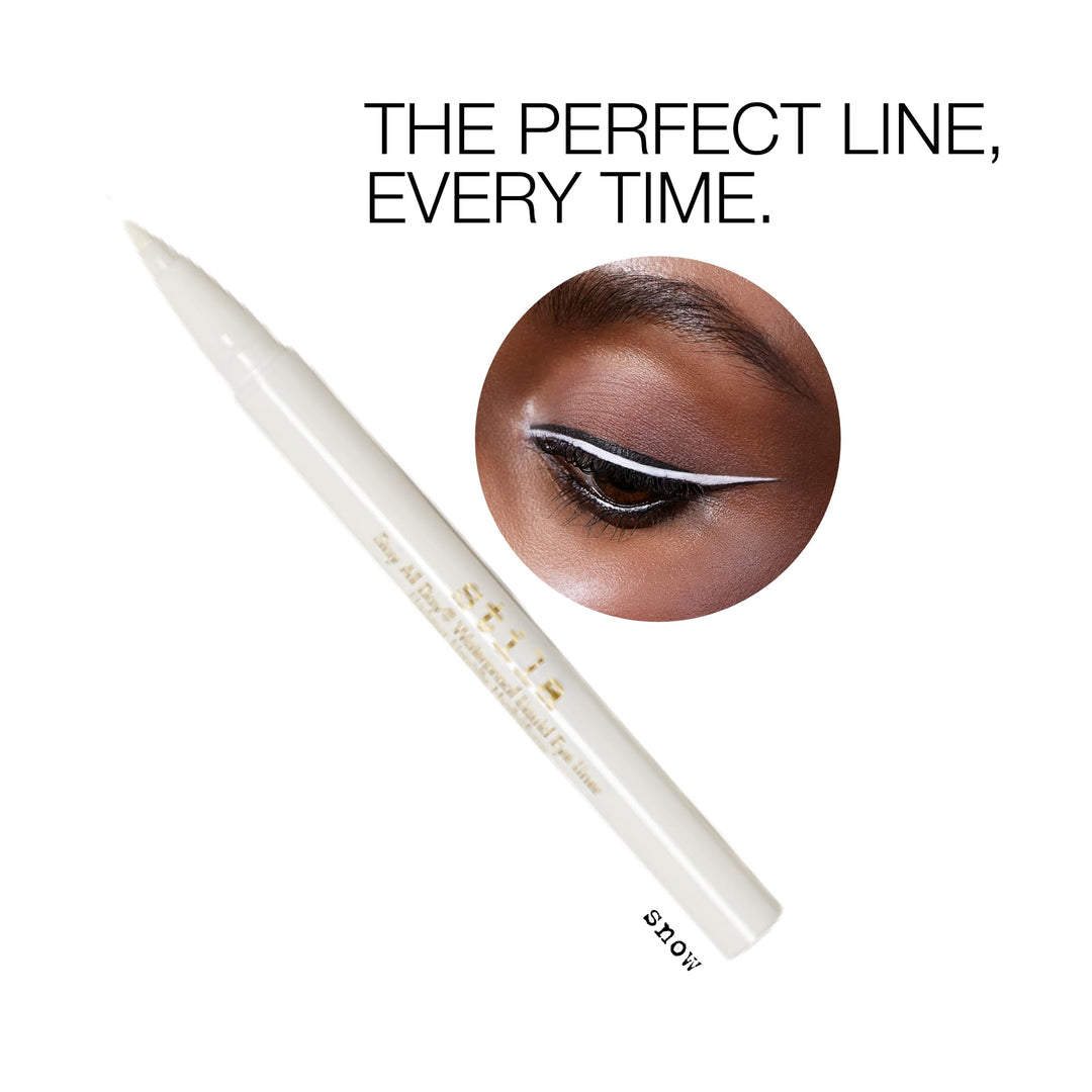 Stila Waterproof Liquid Eye Liner, Stay All Day Makeup with Fine Brush Tip Lasting Satin Finish, Smudge-Proof &amp; Transfer-Resistant