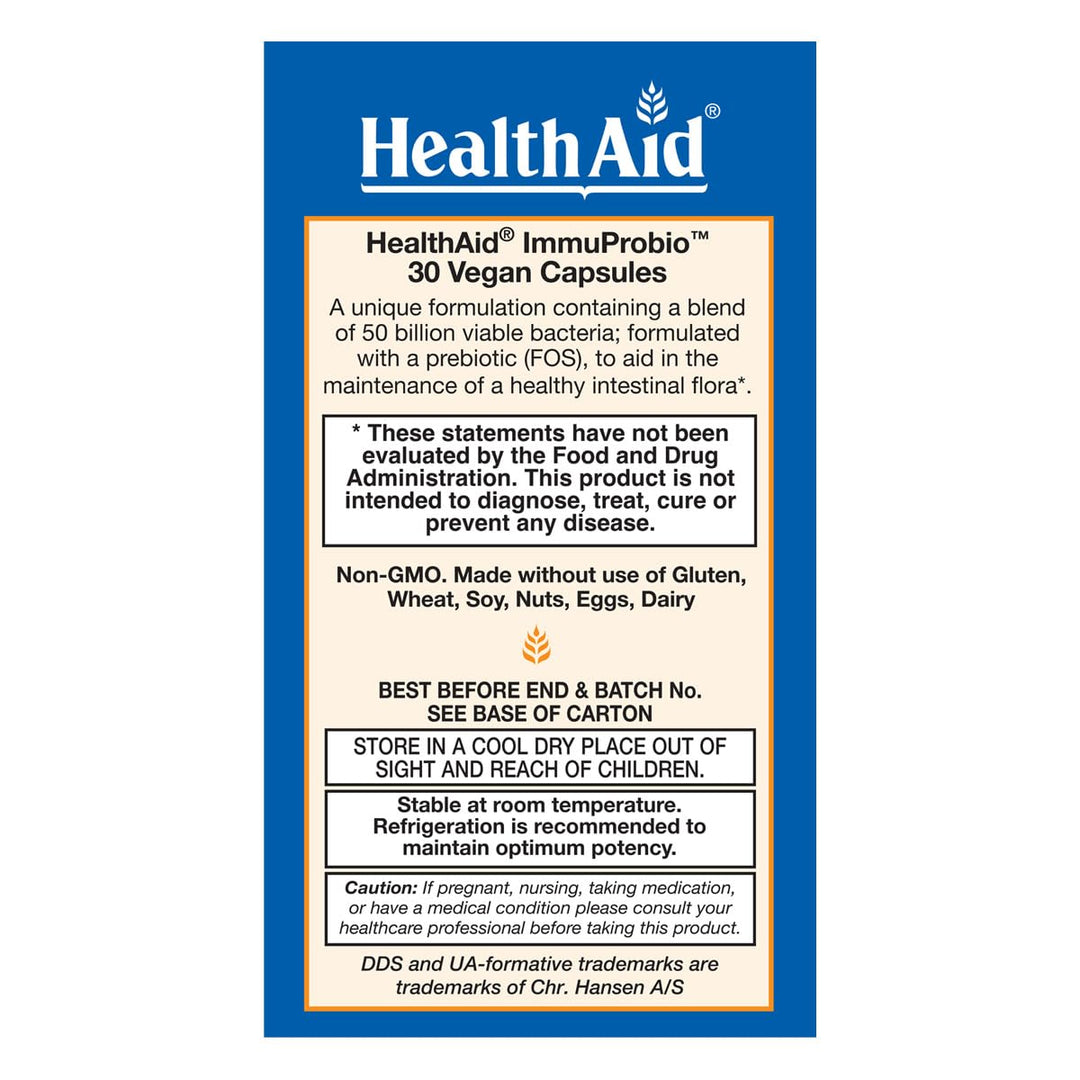 HealthAid ImmuProbio 50 Billion CFU with Prebiotic, 30c
