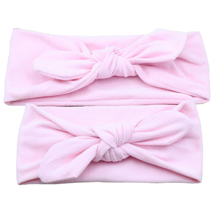 Mommy and Me Matching Rabbit Ears Headbands Photo Prop Gift for Mom and Kids Elastic Cloth Bowknot Hairband Accessories