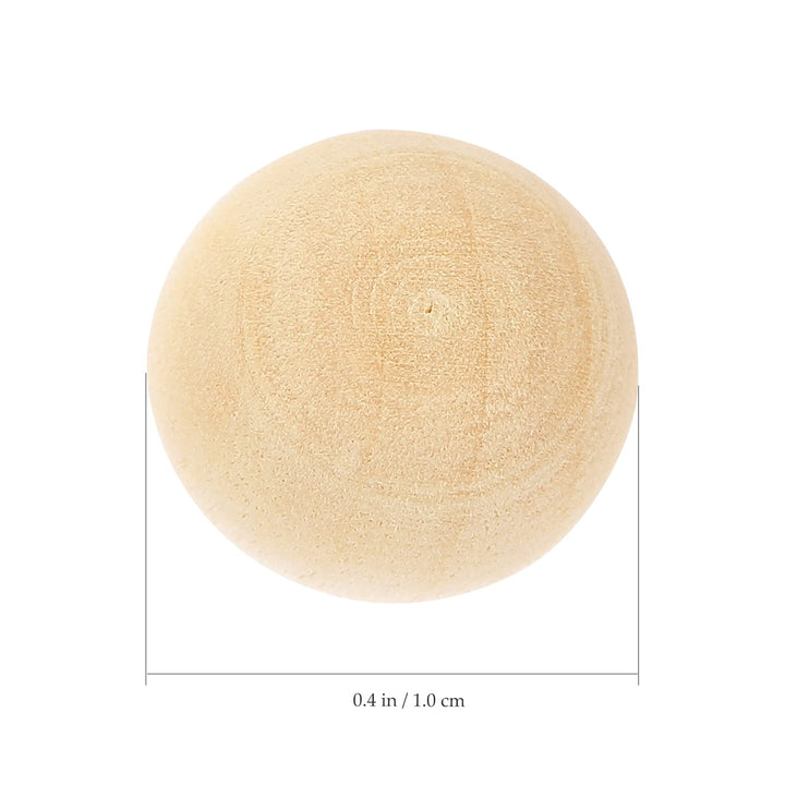 Exceart 300Pcs 10MM Unfinished Wooden Balls Craft Wood Beads DIY Beads Balls Without Hole for Jewelry Making Supplies