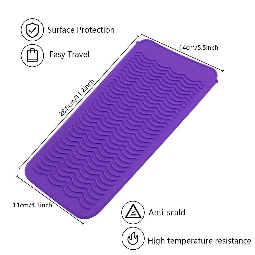 Grehge Silicone Mat Pouch for Flat Iron, Curler Wand, Hot Waver, Salon Tools Appliances, Garden Sculpture Outdoor Decoration
