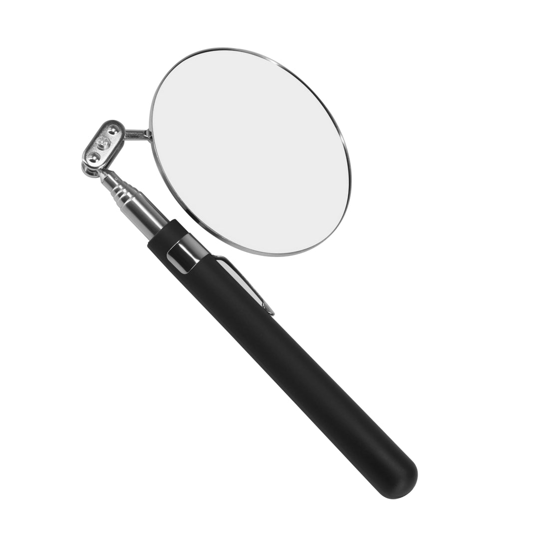 Telescopic Inspection Mirror, Circular Inspection Mirror, Telescopic Inspection Mirror, Flexible Inspection Mirror 360 Rotation, with Buckle Large Round Welding Mirror (Inspection Mirror-01)