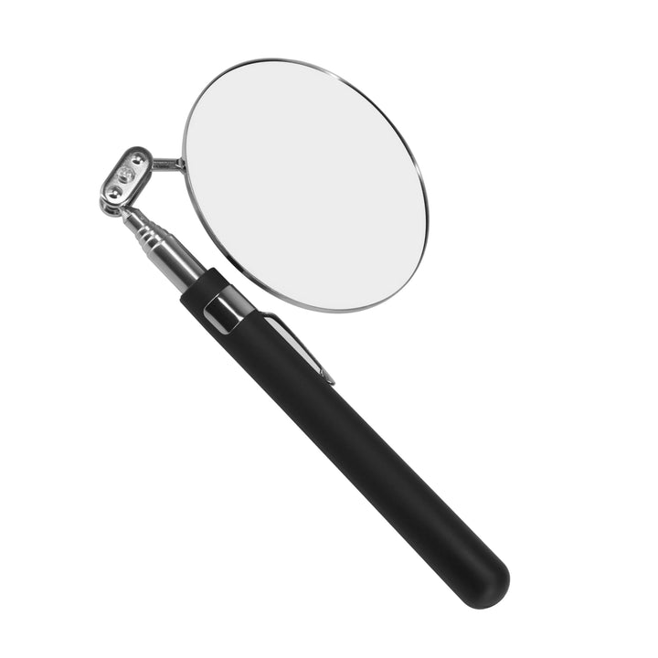 Telescopic Inspection Mirror, Circular Inspection Mirror, Telescopic Inspection Mirror, Flexible Inspection Mirror 360 Rotation, with Buckle Large Round Welding Mirror (Inspection Mirror-01)