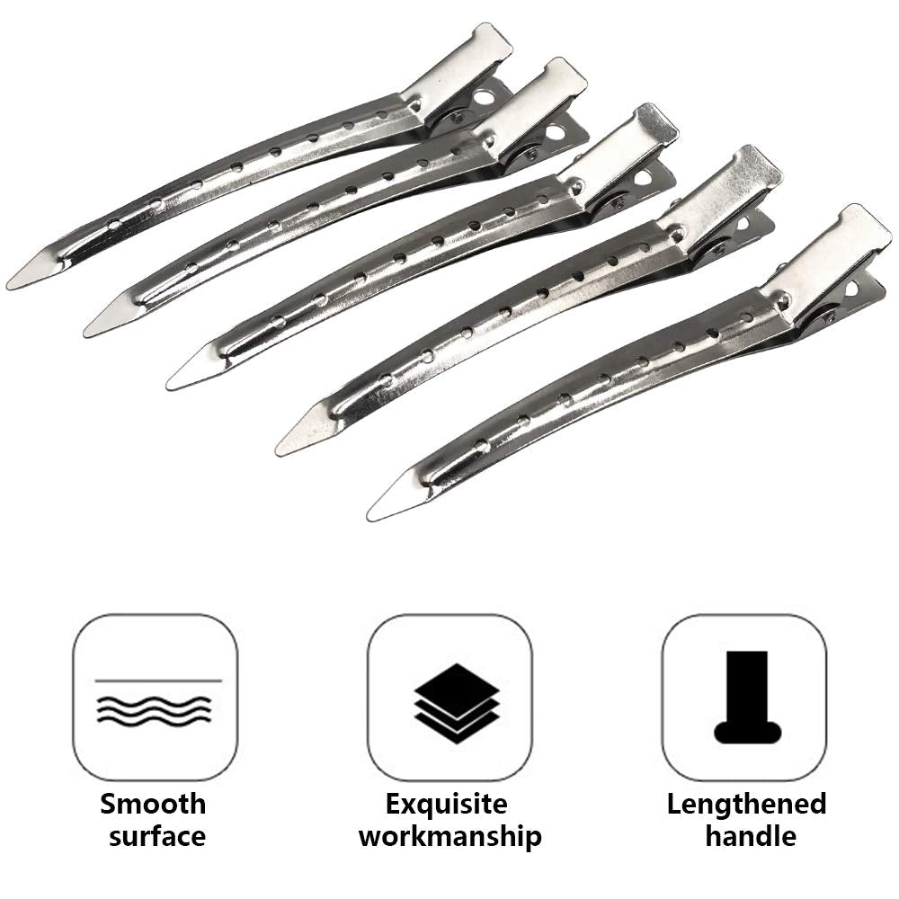 Hair Extension Kit, Pliers Pulling Hook Bead Device Tool Kit 200 Pcs Black Silicone Lined Micro Rings Beads 2 Pcs Combs 5 Pcs Silver Metal Alligator Hair Pins for Hair Styling Tools Accessory