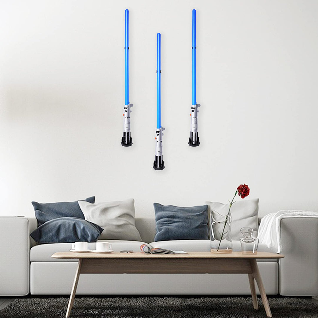 Lightsaber Wall Mount Display Stand Light Saber Holder Compatible for Any Lightsaber, Black Pack of 1