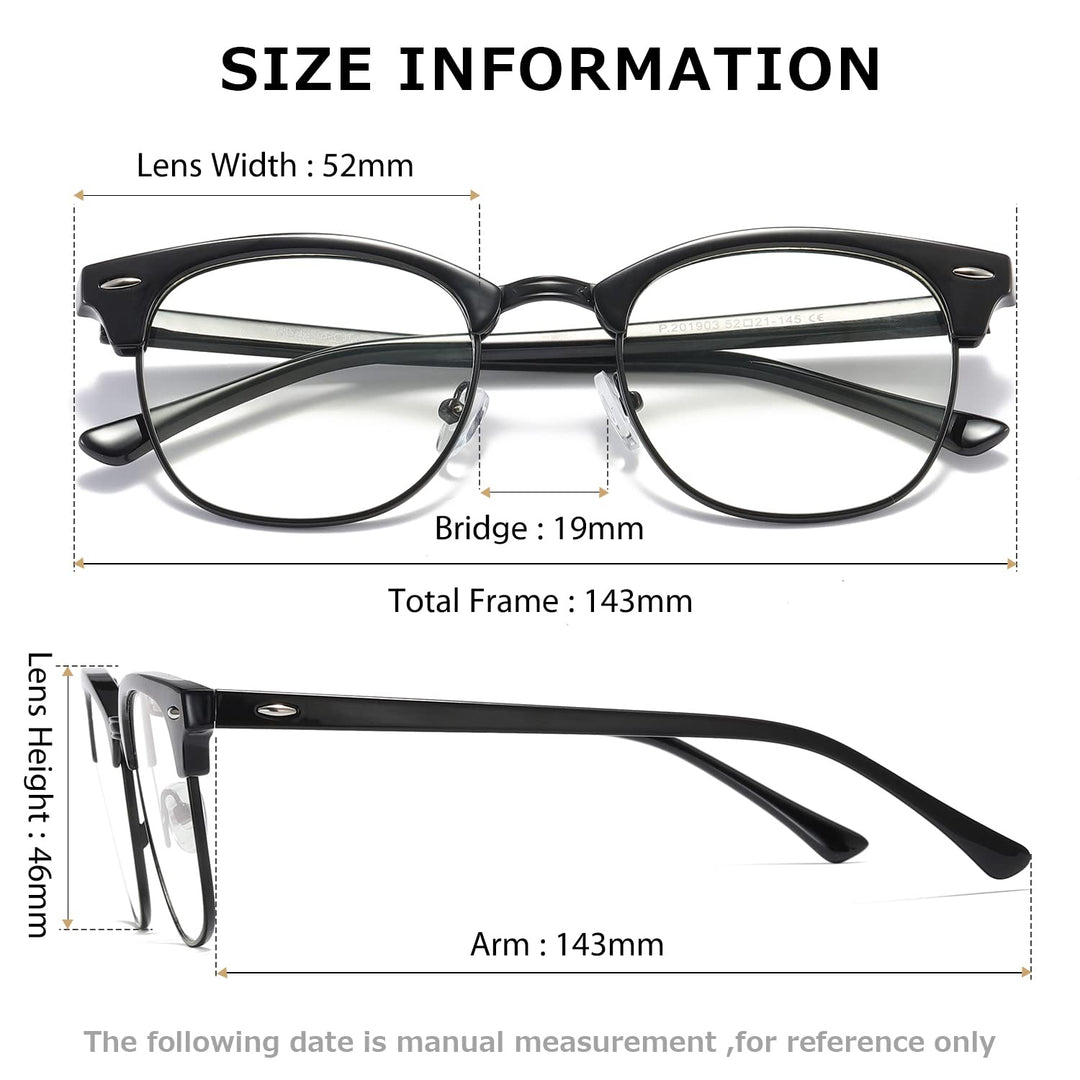 kimorn Blue Light Blocking Glasses Semi Rimless Eyewear