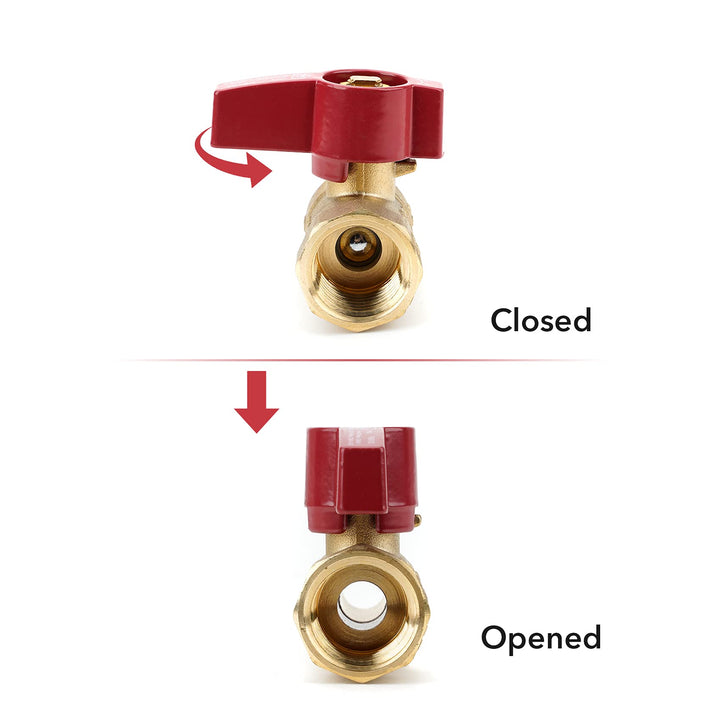 One Stop Gas Appliance Hook Up Kit - Brass Gas Ball Valve and Flexible Gas Connector with Fittings for Garage Heaters, Gas Stoves, Wall Mounted Heaters, Gas Fireplace and Gas Dryer