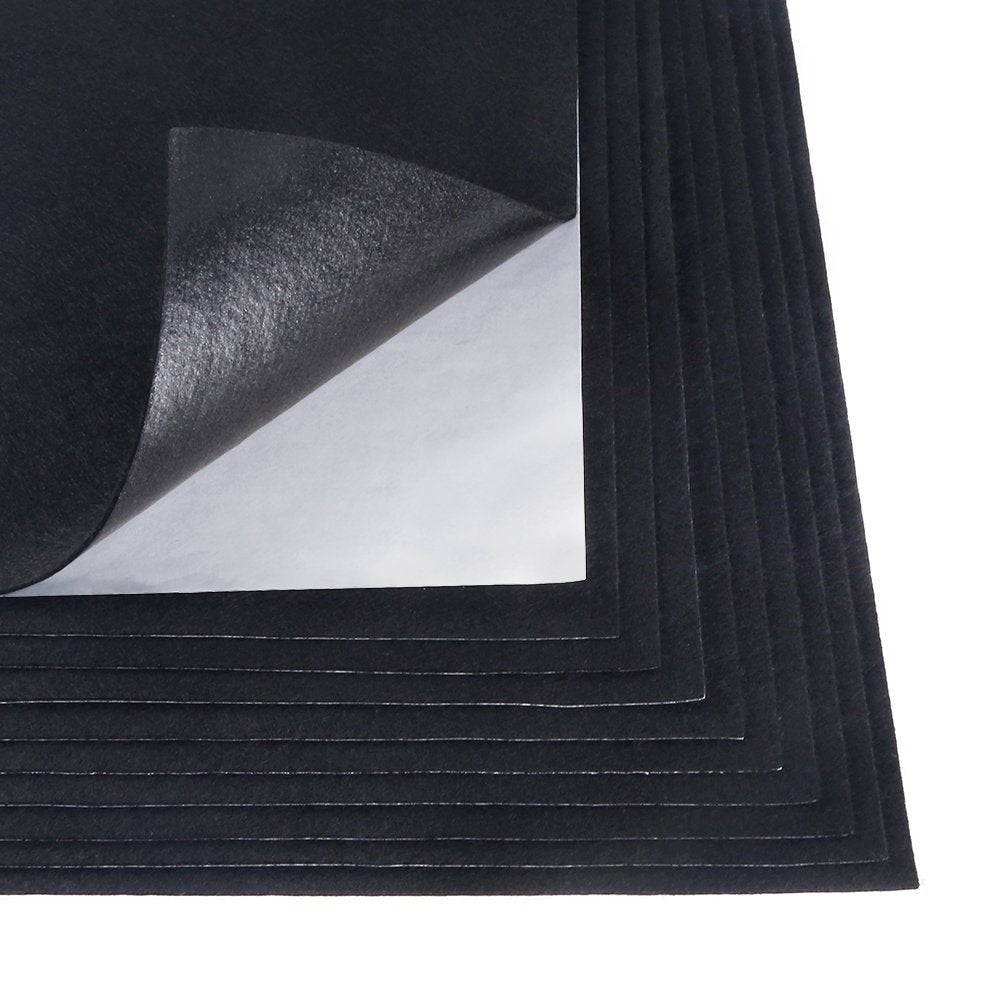 10PCS Black Self Adhesive Felt Sheets, Thickened Sticky Back Felt Fabric for Jewelry Box Felt Liner Art and Craft Making A4 Size8.3 by 11.8