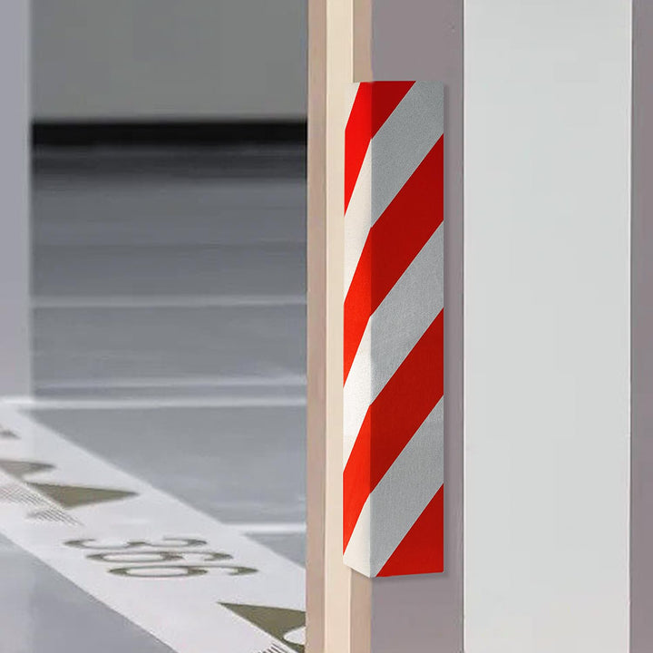 GWP05 Garage Wall Protector Foam Wall Corner Guard for Parking Garages - Reflective Wall Edge Protector - Wall Corner Edge and Bumpers Guards (2-Pack(White Red))