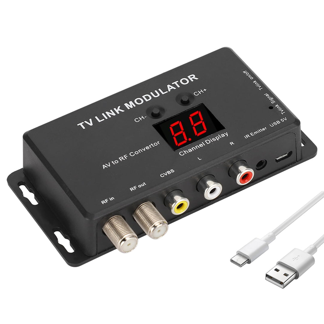 Dpofirs UHF Modulator,TM70 UHF TV Link Modulator AV to 