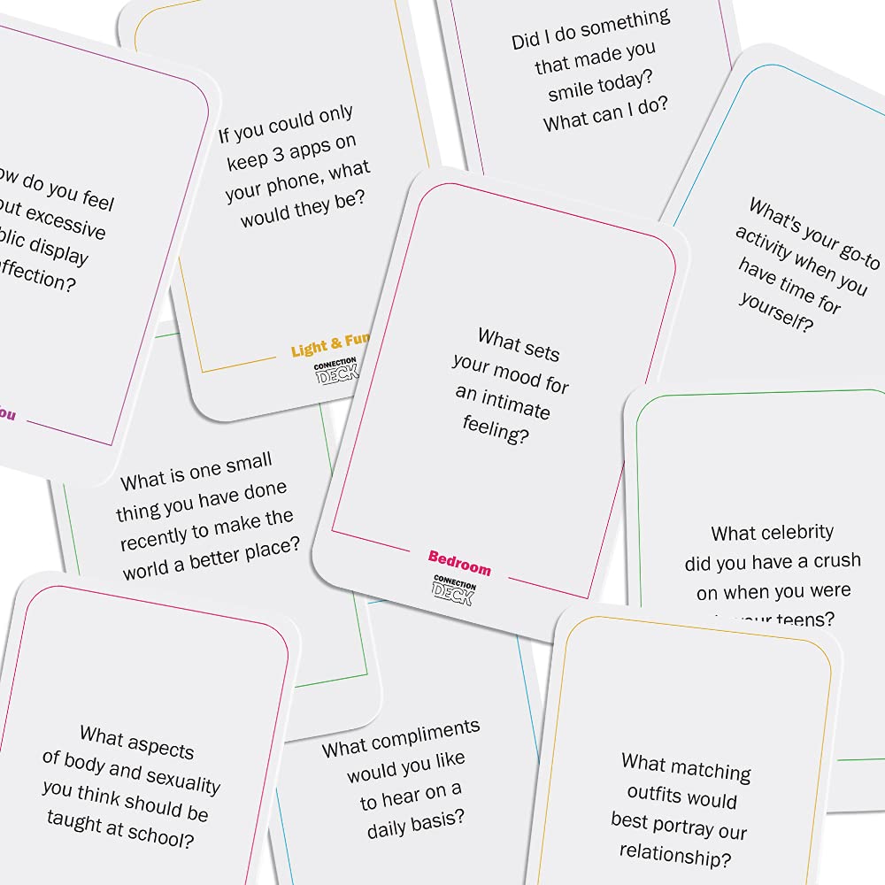 Card Game for Couples - Connecting and Revealing Questions to Ignite A Deeper Relationship - Perfect for Anniversary, Date Night &amp; More (100 Cards)