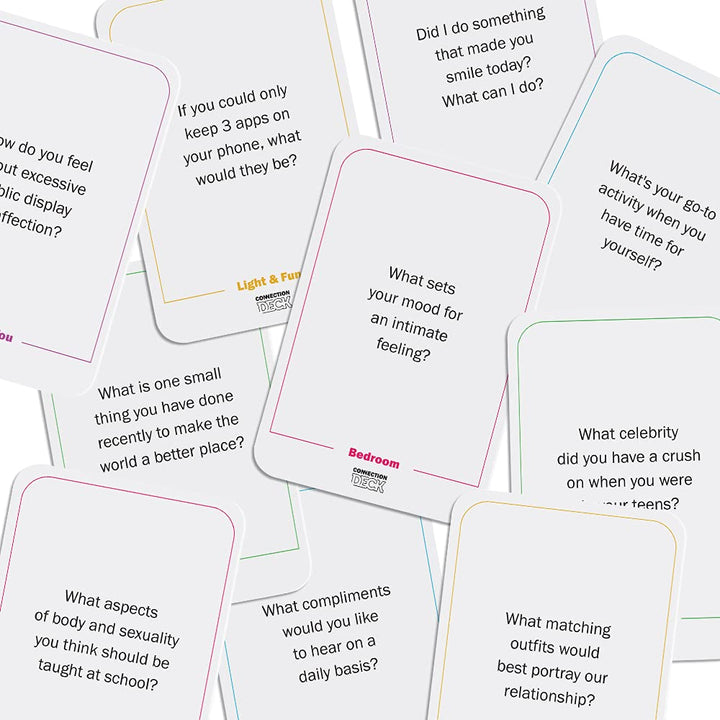 Card Game for Couples - Connecting and Revealing Questions to Ignite A Deeper Relationship - Perfect for Anniversary, Date Night &amp; More (100 Cards)