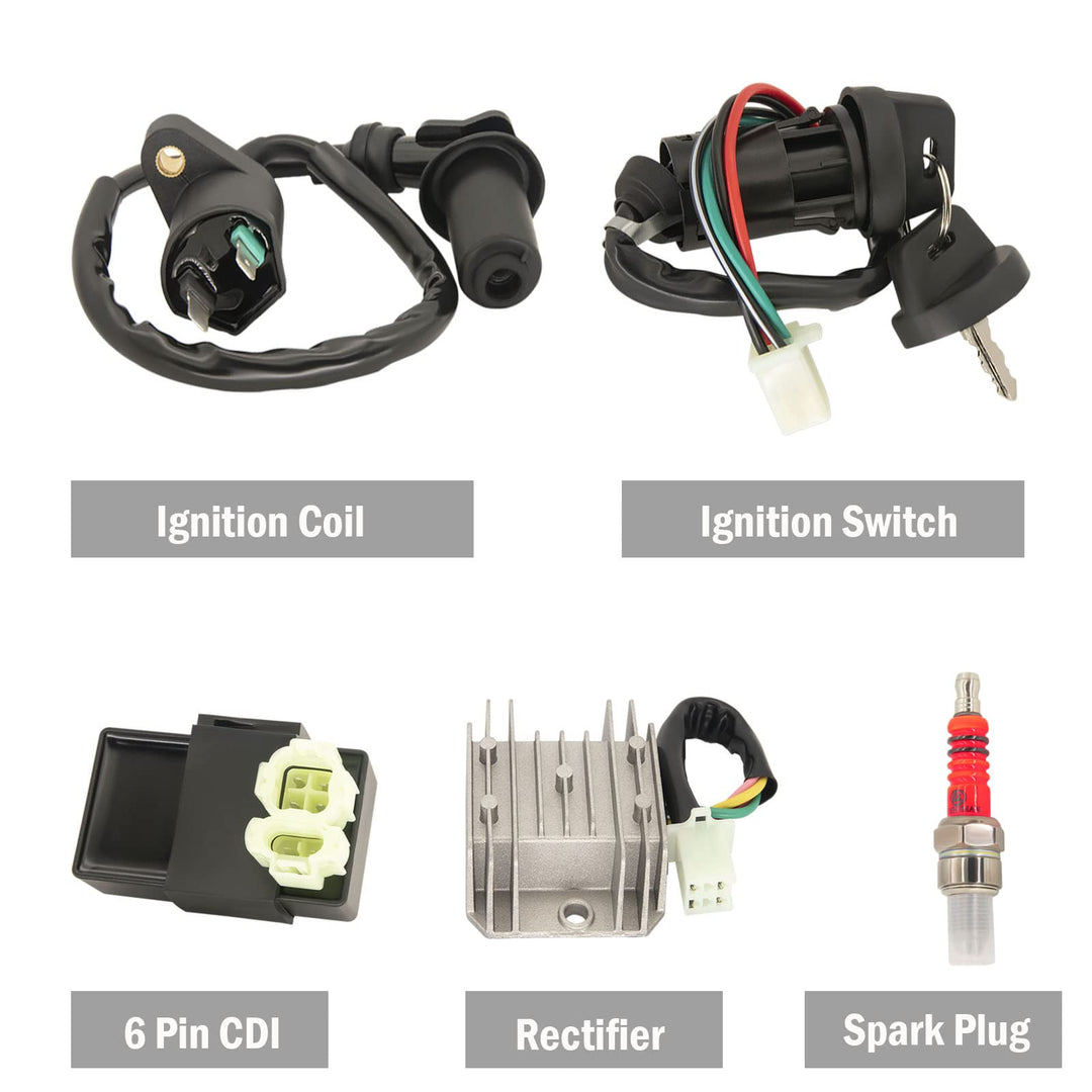 Complete Electric Wiring Harness Kit ATV Wire for GY6 1