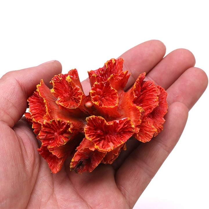 1Pc of Polyresin Coral Ornament, Aquarium Coral Decor 3 1/10 x 2 1/3 x 1 9/10 for Fish Tank Aquarium Decoration