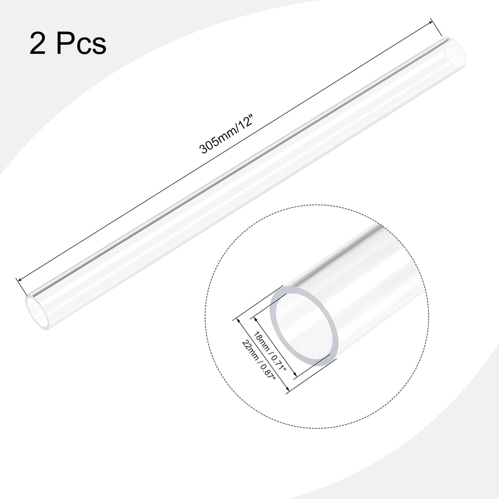 MECCANIXITY Acrylic Pipe Rigid Round Tube Clear 18mm(0.