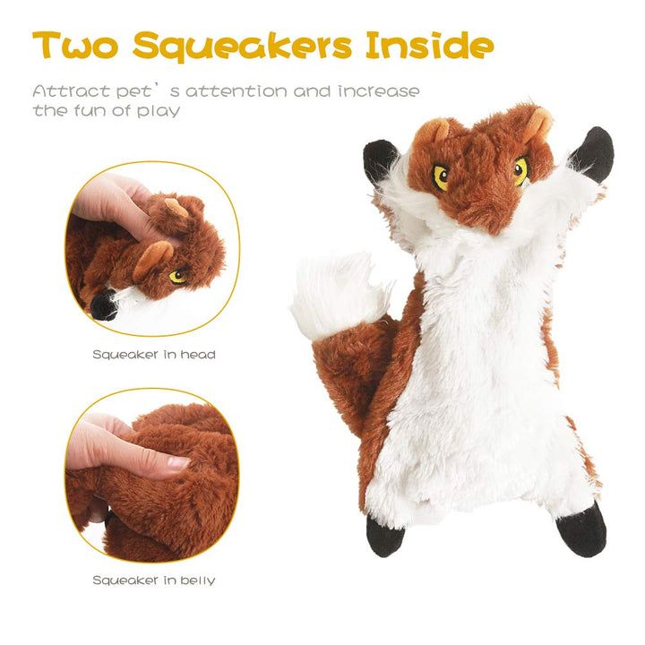 Dog Squeak Toys, No Stuffing Plush Dogs Chew Toy for Small Medium Large Breed Chewer Squeaky Pet Supplies Tough Durable Puppy Teething Chewing Interactive to Keep Them Busy Best Birthday Gift