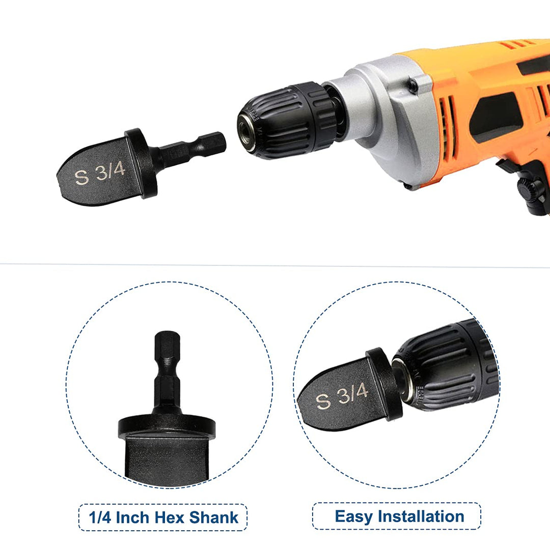 6 PCS Swaging Tool Drill Bit Set 1/4-Inch Hex Shank HVAC Tool Copper Pipe Flaring Bits Portable Tube Expander Drill Bit Repairing Kit (1/4&#39;&#39;, 3/8&#39;&#39;, 1/2&#39;&#39;, 5/8&#39;&#39;, 3/4&#39;&#39;, 7/8&#39;&#39;)