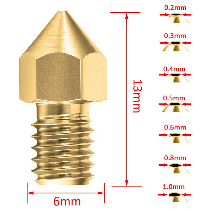 SIQUK 22 Pieces 3D Printer Nozzles MK8 Nozzle 0.2mm, 0.