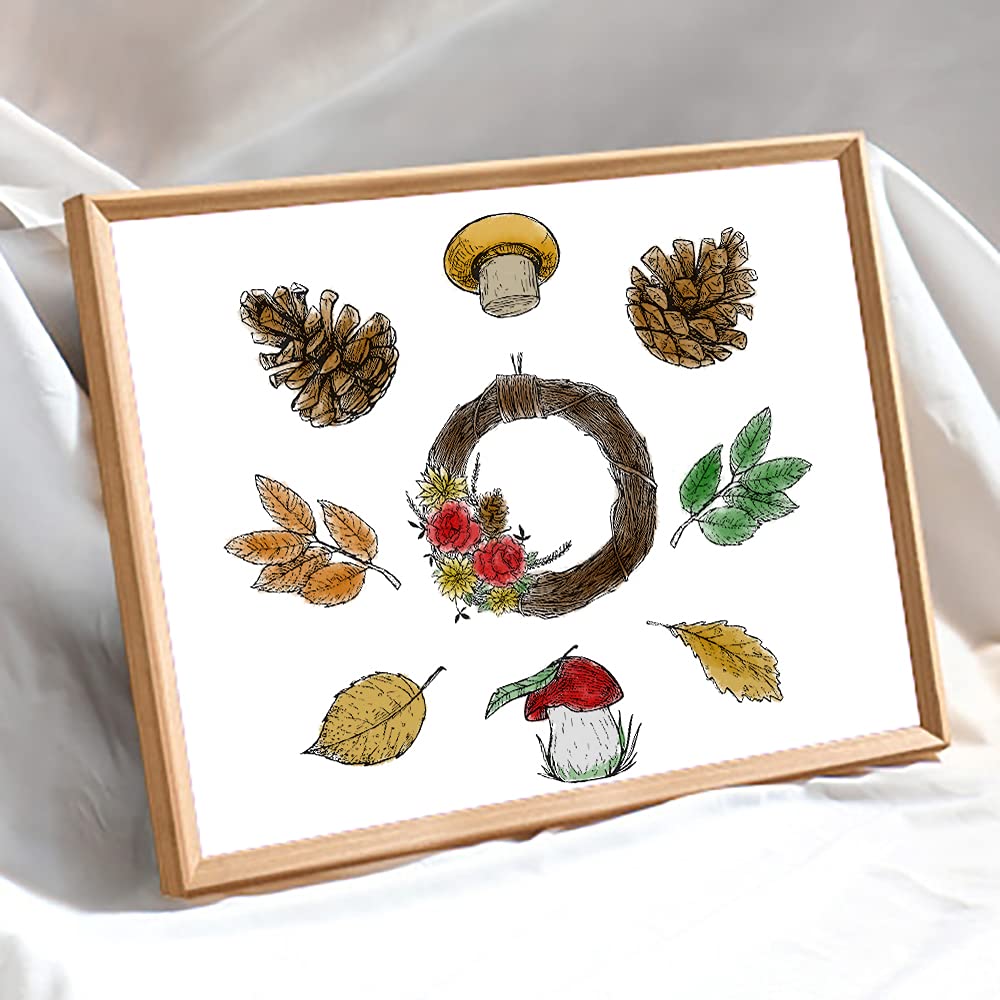 Clear Stamp Apple Tree Silicone Stamp, Autumn Harvest Apple Farm Sentiment Rubber Stamp for Card Making Crafting Decoration and DIY Scrapbooking