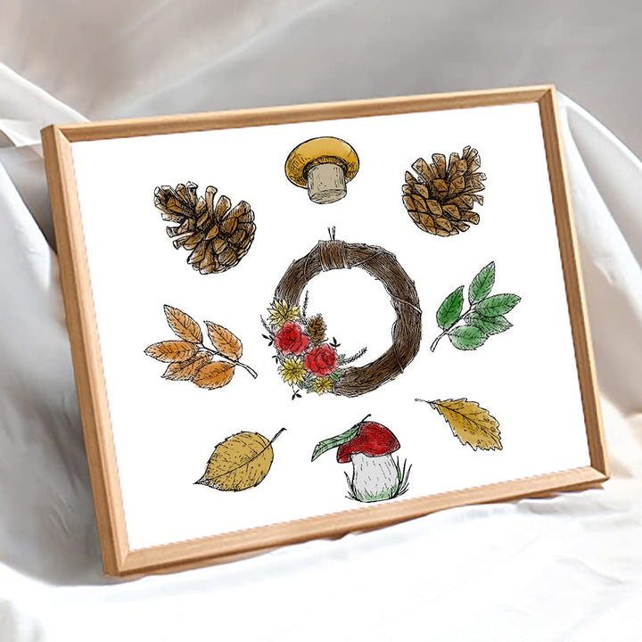 Clear Stamp Apple Tree Silicone Stamp, Autumn Harvest Apple Farm Sentiment Rubber Stamp for Card Making Crafting Decoration and DIY Scrapbooking