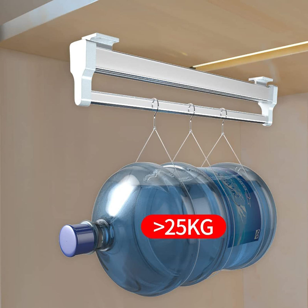 Pull Out Clothes Hanger Rod Adjustable Wardrobe Clothing Rail Hanger Rack Bar for Pants Clothes Stainless Steel (447mm/17.6inch)