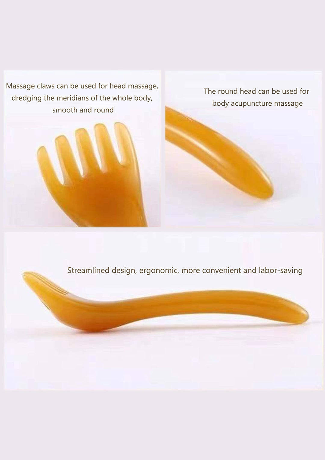 Binaoogi Scalp Massager Gua sha Back Massager Head Scratcher protable Hand held SPA Head Massager for deep RelaxationGifts for Mom and Dad, Can be Used on Every Part of The Body (Pink)