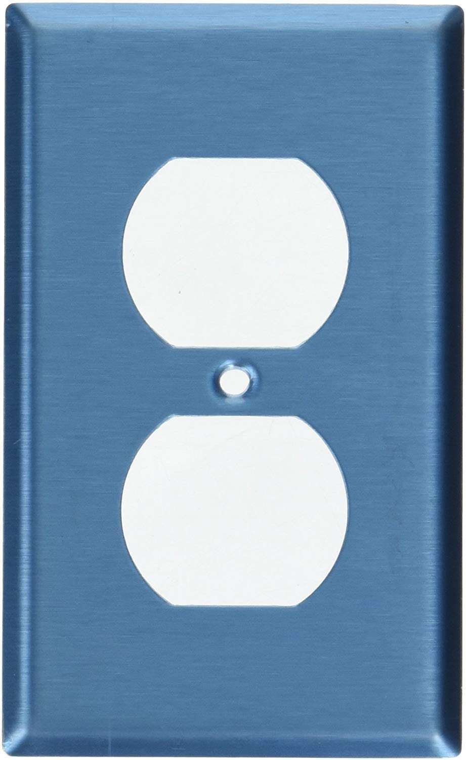 84006-40 2-Gang 1-Toggle 1-Blank Device Combination Wallplate, Standard Size, Strap Mount, Stainless Steel