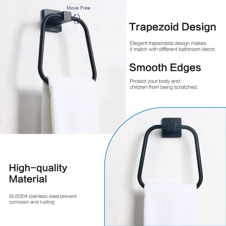 HouseAid Trapezoid Towel Holder for Bathroom, Stainless