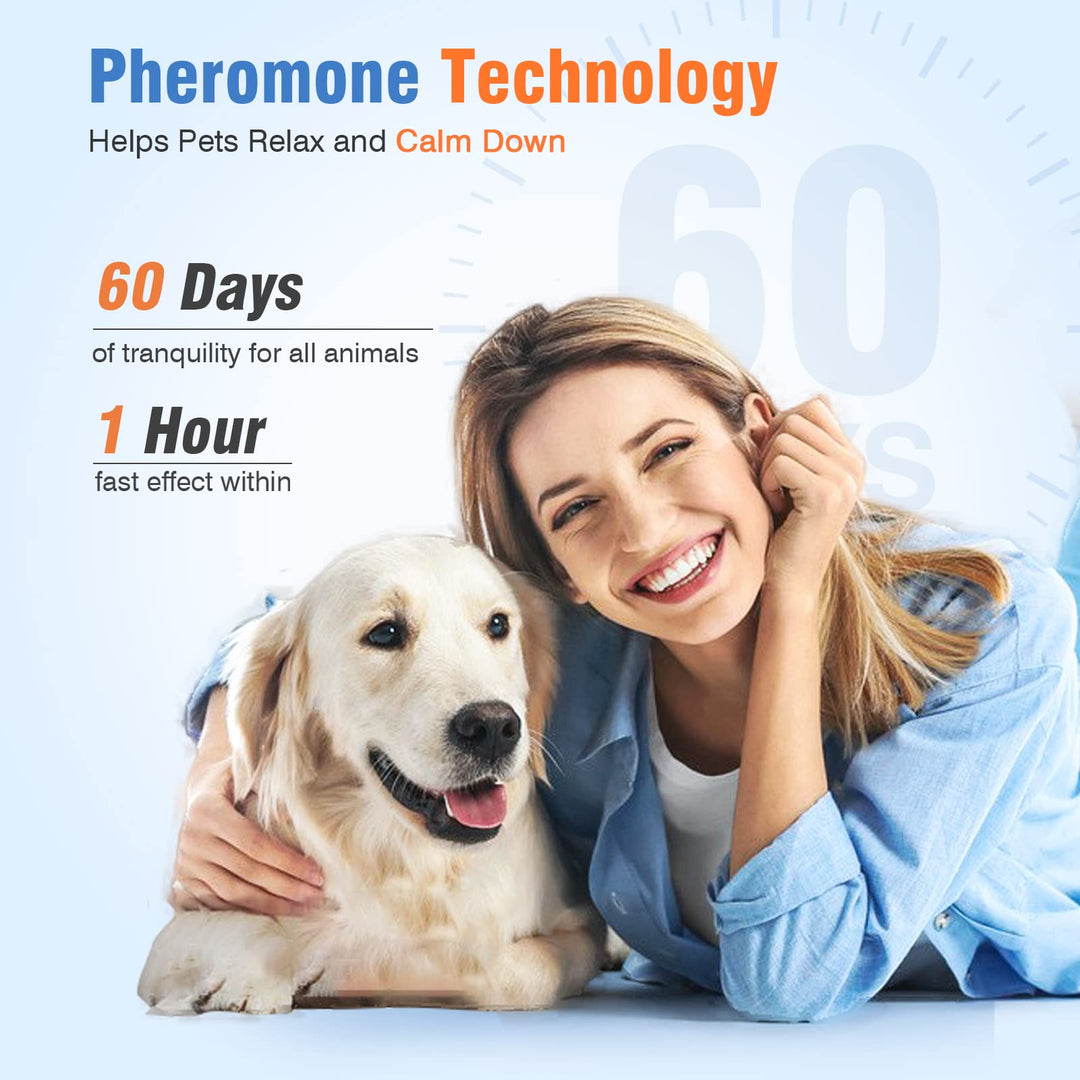 Calming Collar for Dogs 4 Packs Pheromone Collar 60 Days Use, Dog Anxiety Relief Separate Design Suitable for Various Small Medium Large Dog Relax Calming, Adjustable Size 25 Inches