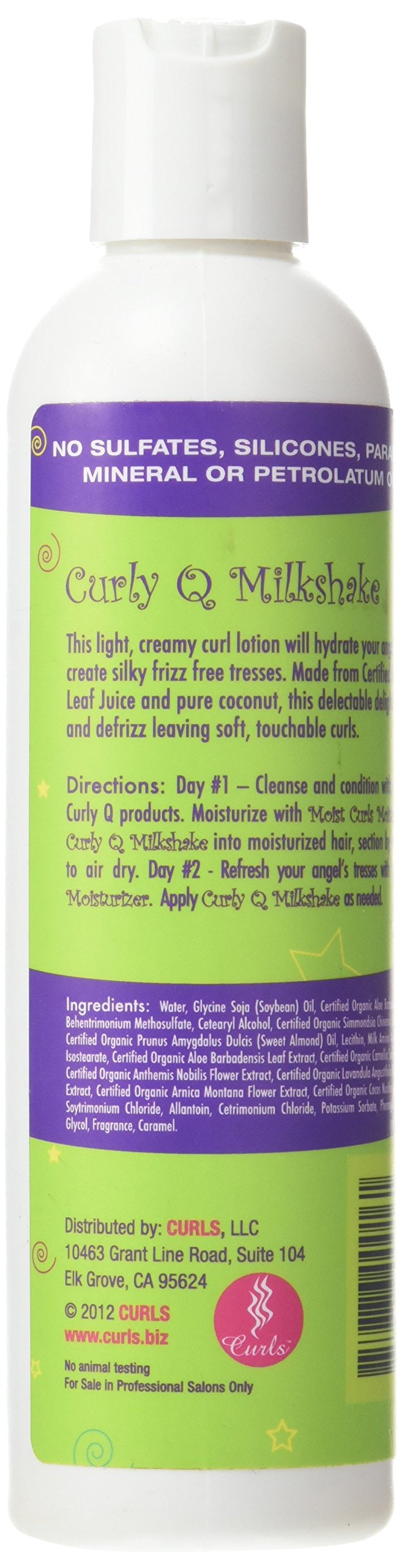 Curly Q Milkshake Light Lotion for Kids - Children&#39;s Fine, Wavy, Curly Hair - Defines, Defrizzes, and Softens - Hydrating and Frizz-Free - 8 Fl Oz