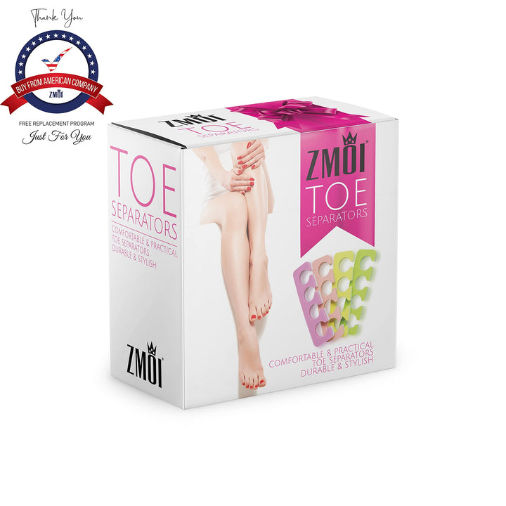 Toe Separators - Super Soft, Durable Two Tone 12 Packs
