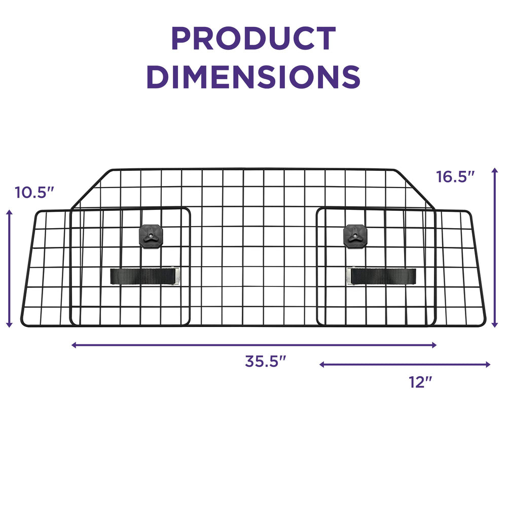 Dog Car Barrier for SUV's, Cars, Vehicles, & Trucks, Adjustable Large Pet Divider, Heavy-Duty Wire Mesh- Universal Fit
