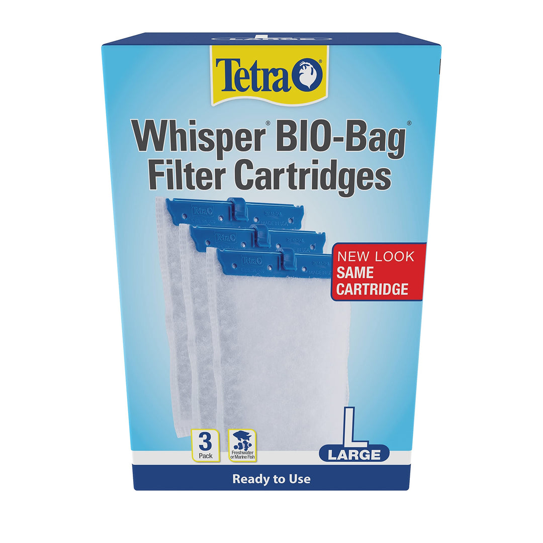 Whisper Bio-Bag Filter Cartridges For Aquariums - Ready To Use BLUE, Large, 3 Count (Pack of 1)