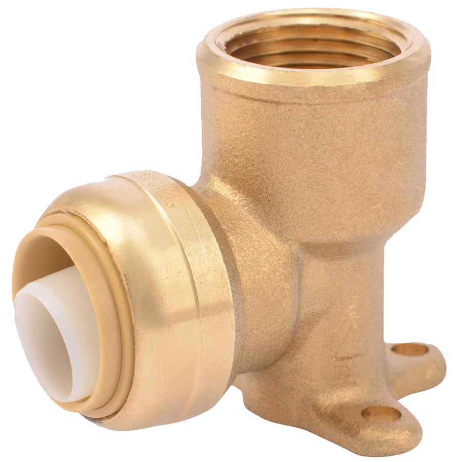 SharkBite 3/4 Inch x 3/4 Inch Drop Ear Elbow, FNPT, Pus