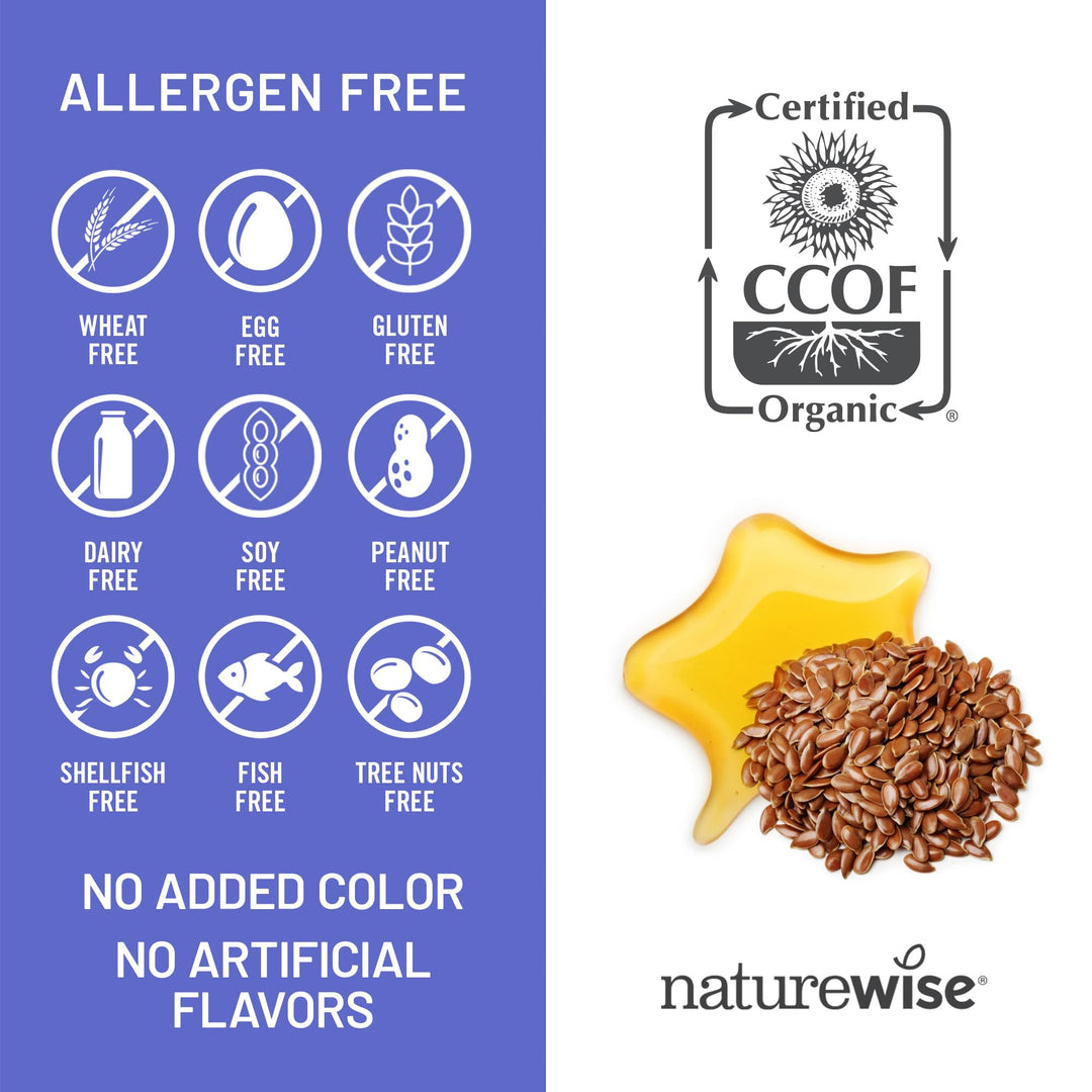 NatureWise Flaxseed Oil 1200 mg, Fish Free Omega 3 Supp