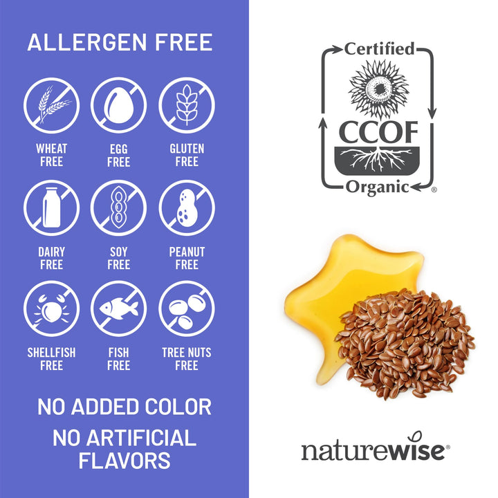 NatureWise Flaxseed Oil 1200 mg, Fish Free Omega 3 Supp