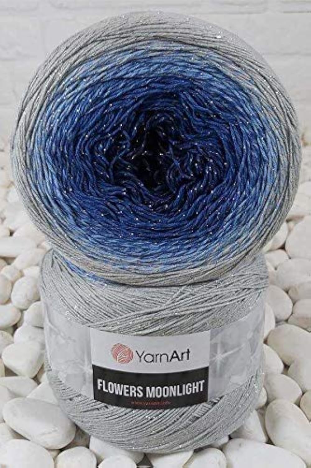 YarnArt Flowers Moonlight Glitter Cotton Yarn, Soft, Ra
