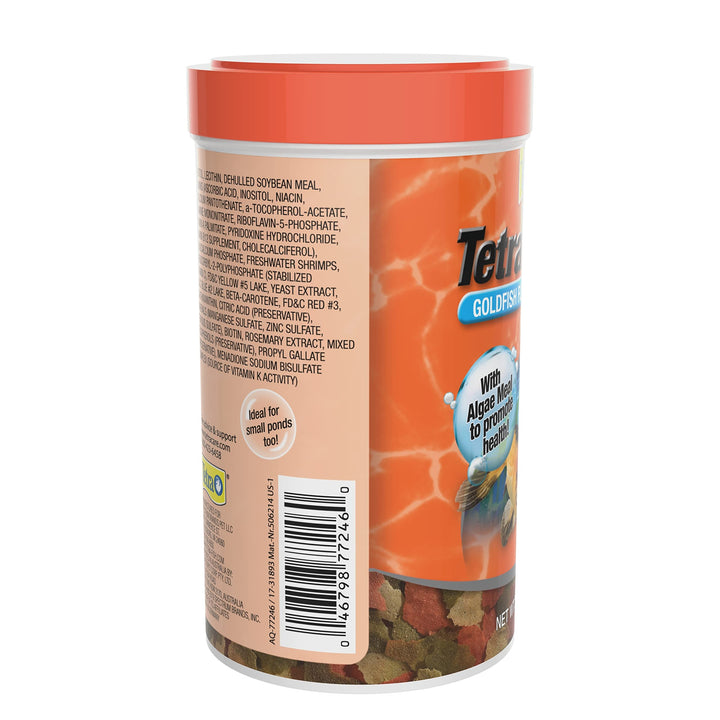 Fin Plus Goldfish Flakes 2.2 Ounces, Balanced Diet, With Algae To Promote Health,Oranges