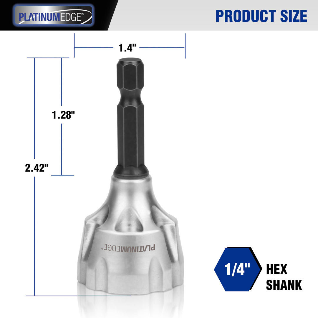 Deburring External Chamfer Tool, YG8 Carbide Blade, Deburring Drill Bit, Remove Burr Tools, Quick Release 1/4inch Hex Shank, Repairing Damaged Bolts, Fits for 1/8”-3/4” (3mm-19mm)