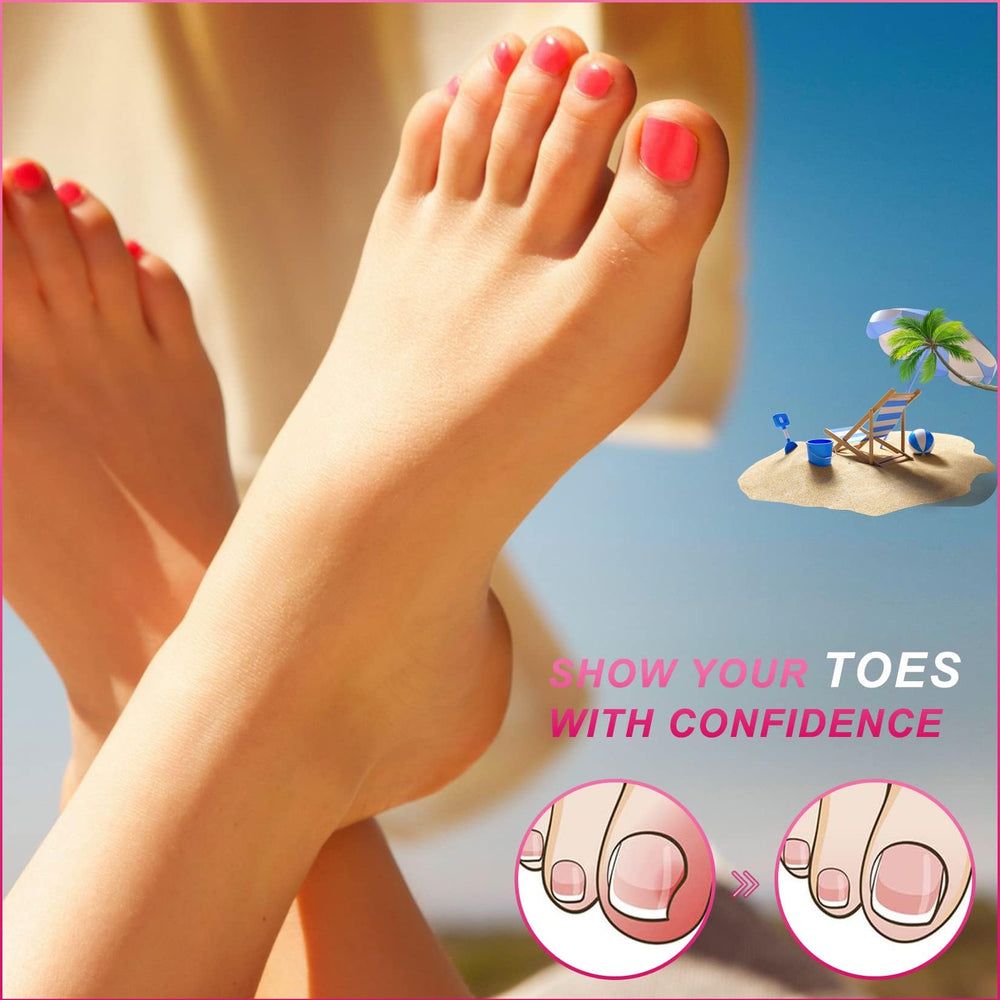 False Toenails 500Pcs White Toe Nails Full Cover Press on Nail Art Design Home DIY Nail Salon, 10 Sizes with Box (White)
