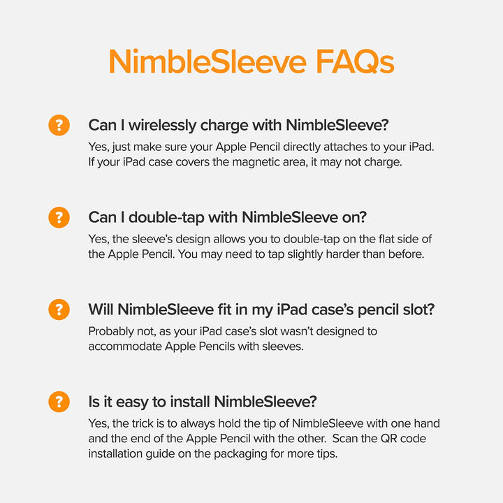 Designs NimbleSleeve Premium Silicone Case Holder Protective Cover Sleeve Compatible with iPad Apple Pencil Pro and 2nd Generation Only (Mint)