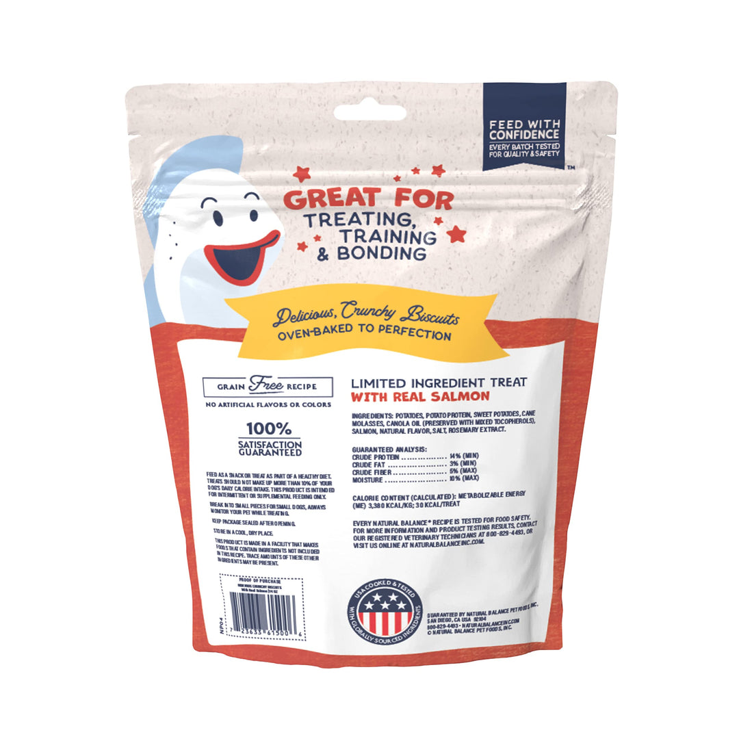 Limited Ingredient Rewards Crunchy Biscuits, Grain-Free Dog Treats for Adult Dogs of All Breeds, Salmon Recipe, 14 Ounce (Pack of 1)