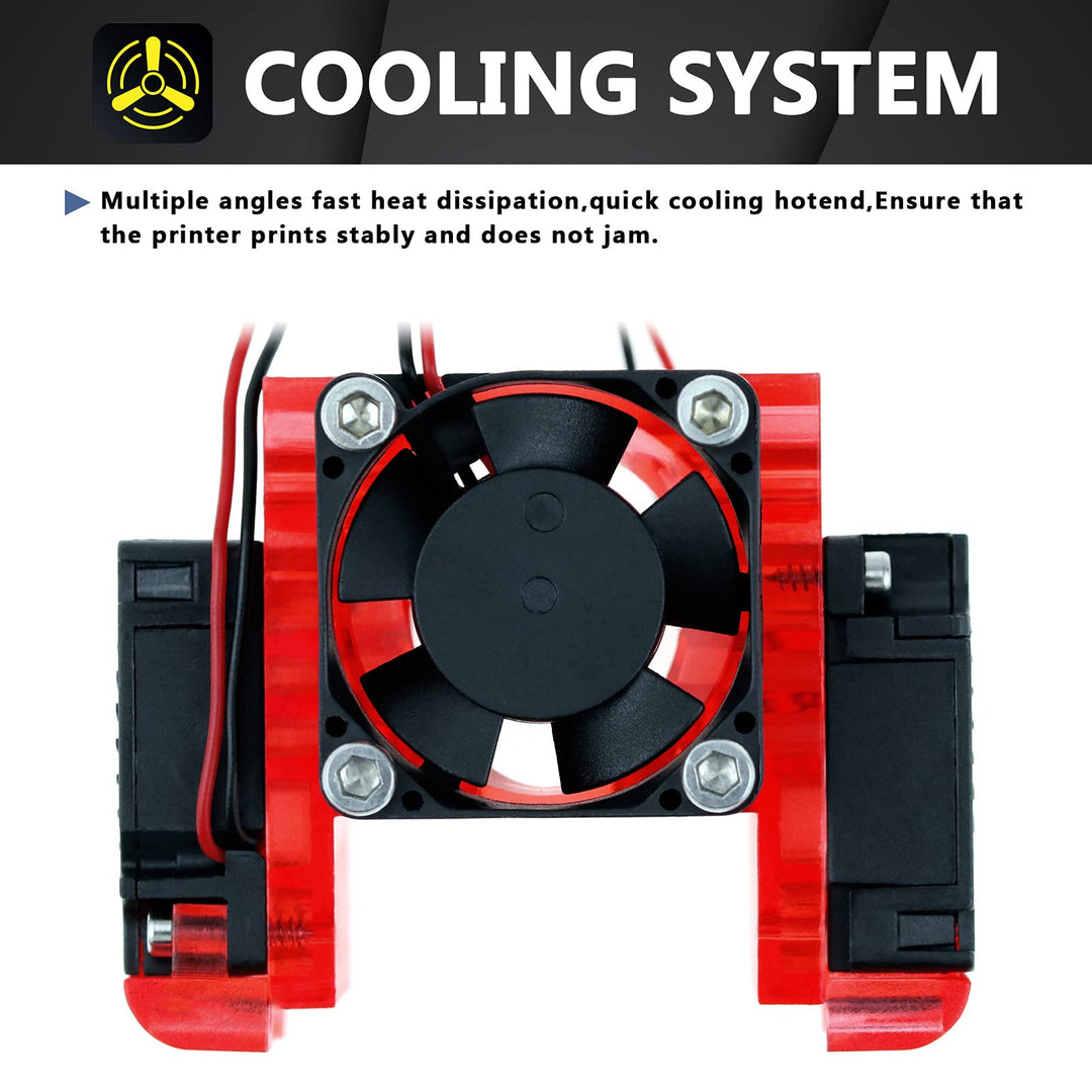 Haldis 3D Printer Cooling Fans Set, Upgrade 3Pcs 3010 Fans Premium Quiet 30x30x10mm Fan for E3D V6 Hotend (Red 12V)