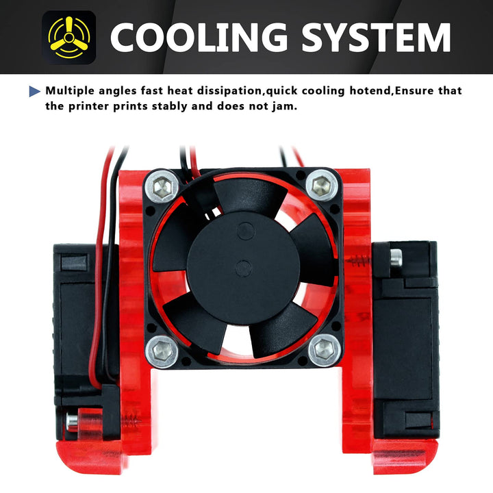 Haldis 3D Printer Cooling Fans Set, Upgrade 3Pcs 3010 Fans Premium Quiet 30x30x10mm Fan for E3D V6 Hotend (Red 12V)