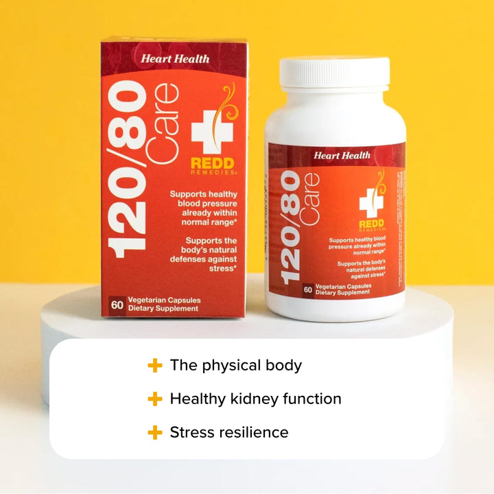 , 120/80 Care, Heart Health and Natural Blood Pressure Support, 60 Vegan Capsules