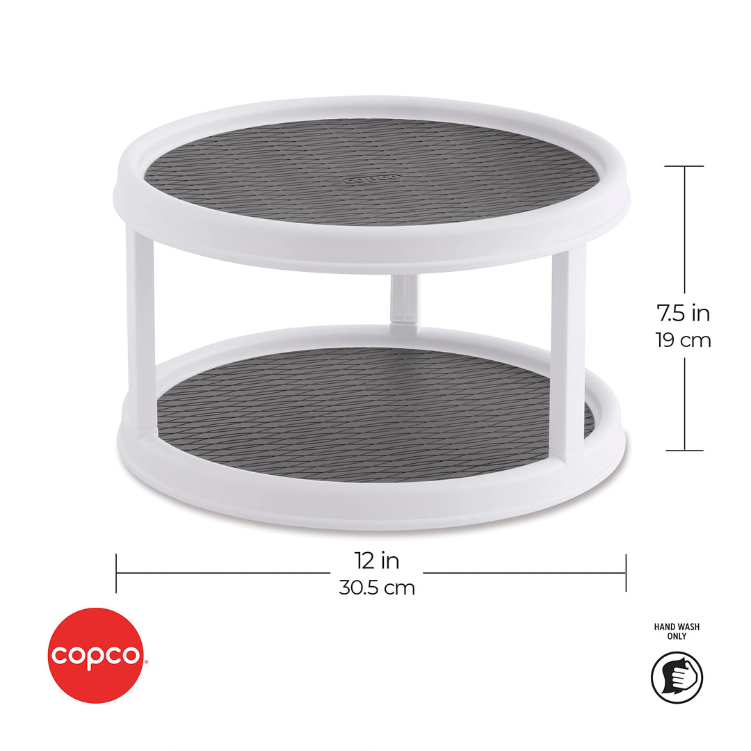 Copco Non-Skid Turntable, 2-Tier, 12-Inch, Durable &